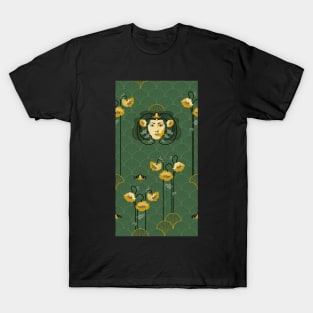 Art Nouveau - golden poppies T-Shirt